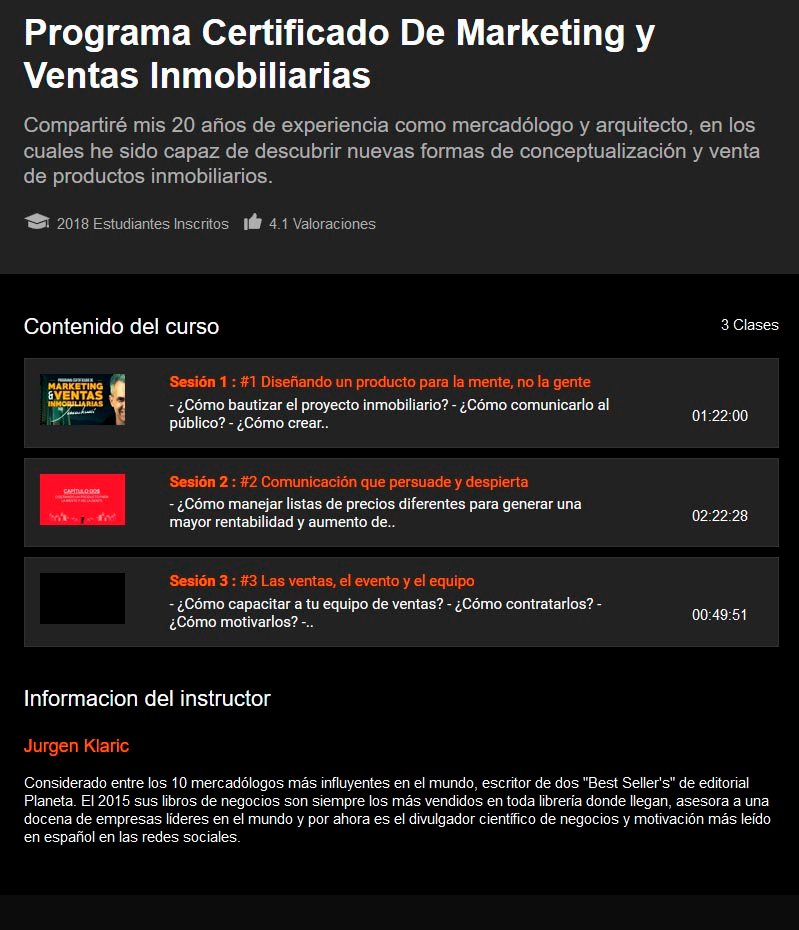 Programa Certificado De Marketing Y Ventas Inmobiliarias